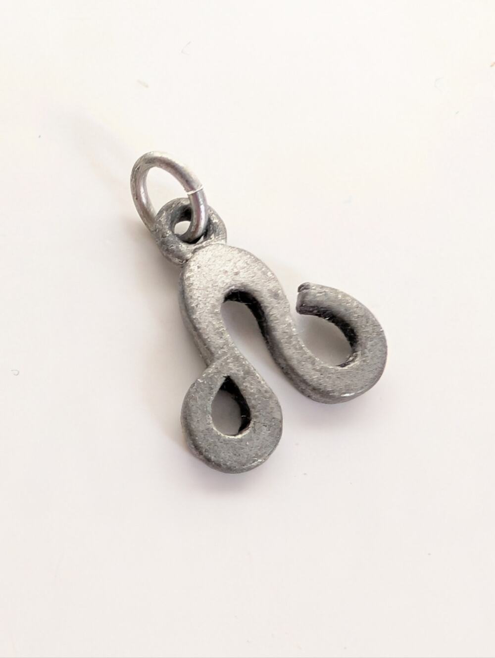 Vintage Silver Tone Zodiac Leo Lion Symbol Mini Pendant Bracelet Charm